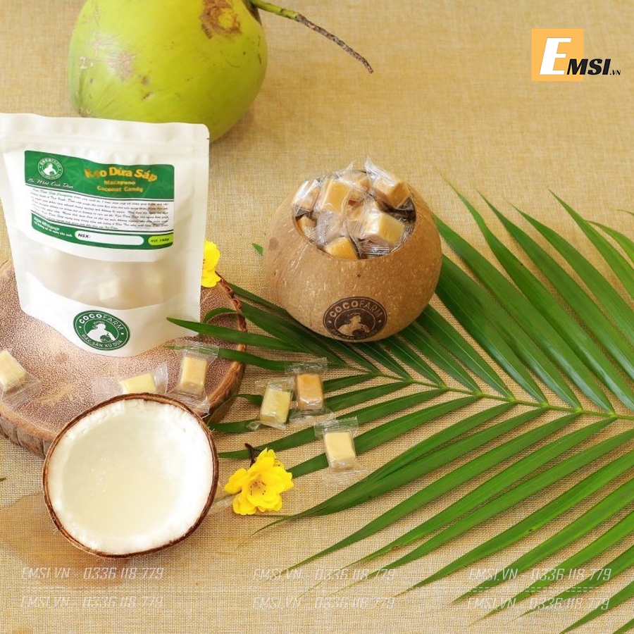 Đặc sản: Kẹo dừa sáp bịch zip 180g