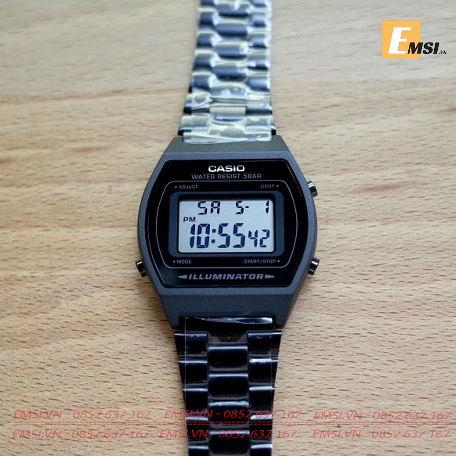 Casio B640WB-1A - Kính nhựa - Đồng hồ điện tử - Size mặt 35mm - Đồng hồ nam EMSI.VN