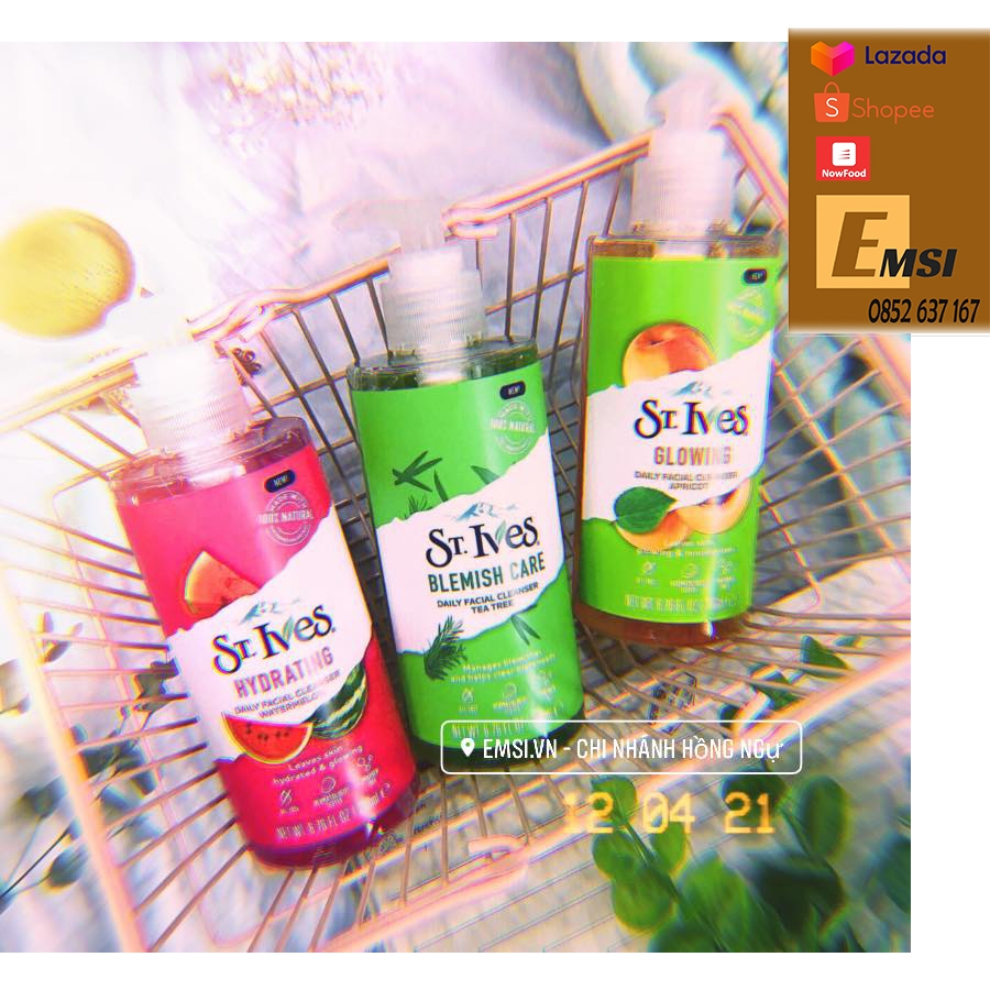 Sữa Rửa Mặt Dạng Gel Chăm Sóc Dịu Nhẹ Cho Da Hàng Ngày ST.Ives Daily Facial Cleanser 200ml