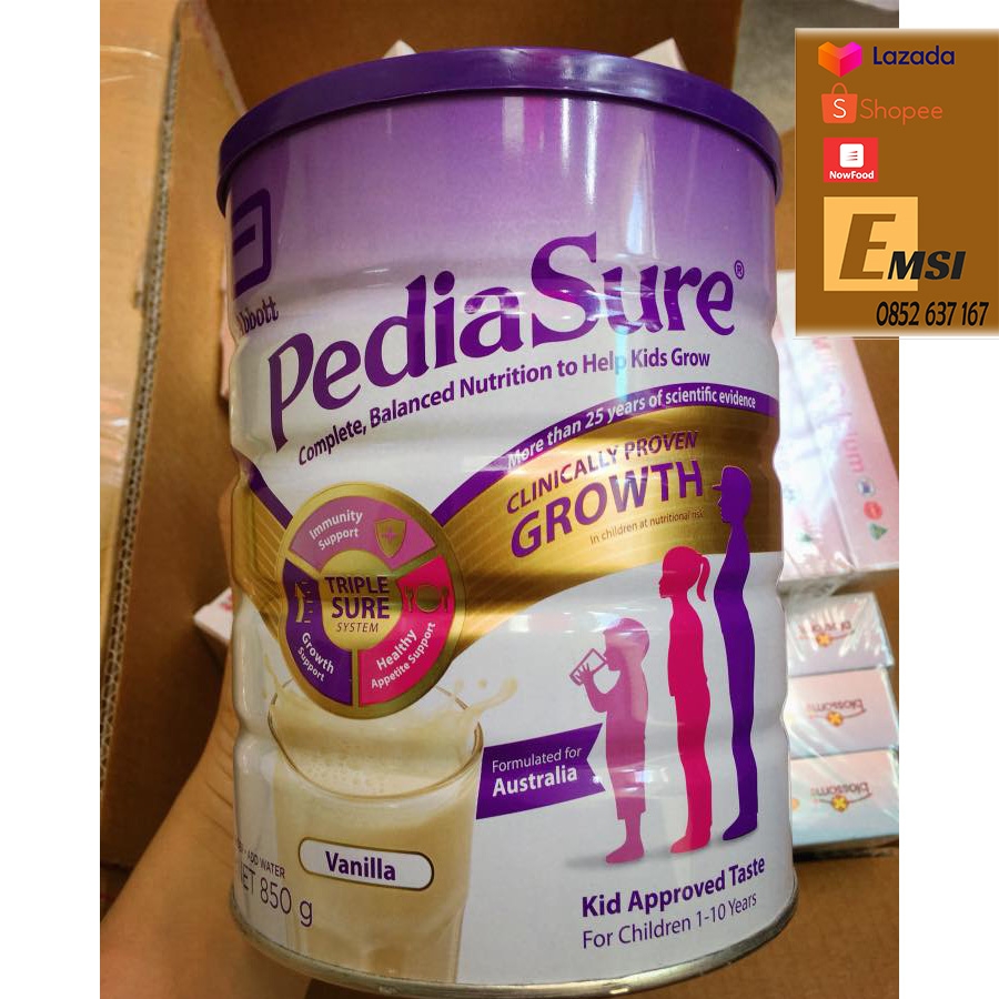 Sữa PediaSure nắp tím Úc 850g