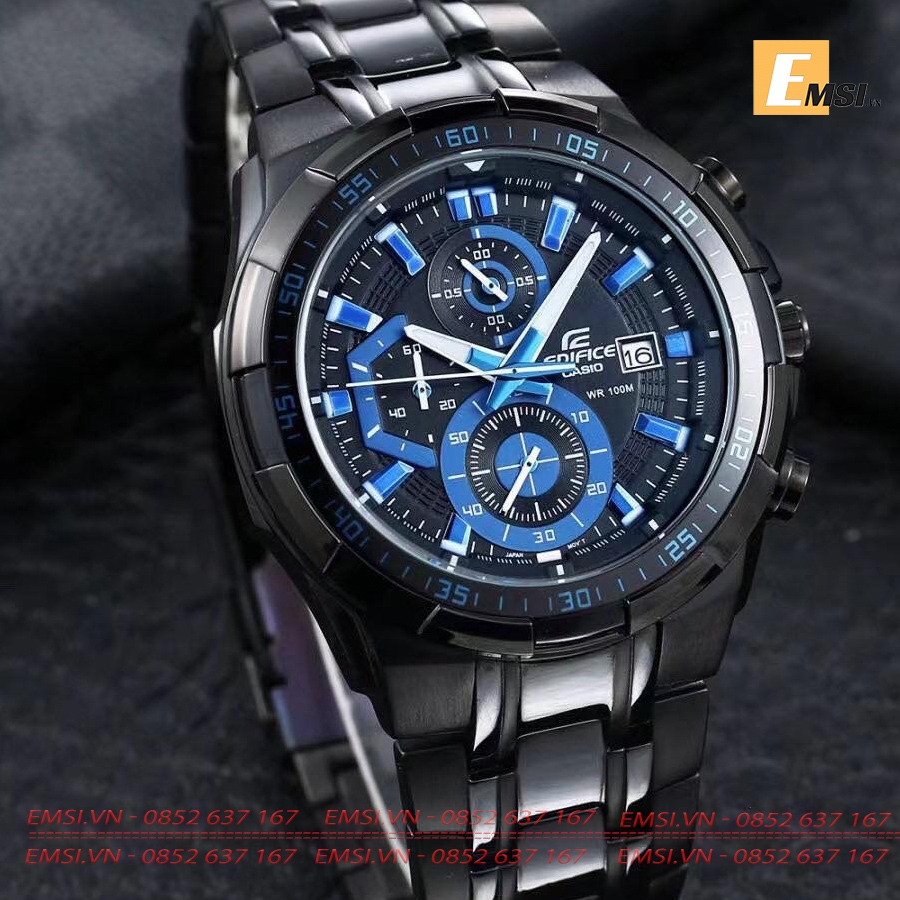 Casio Edifice EFR-539BK-1A2 - Đồng Hồ Nam - Pin / Quartz - Kính Khoáng - Size Mặt 49.5mm EMSI.VN