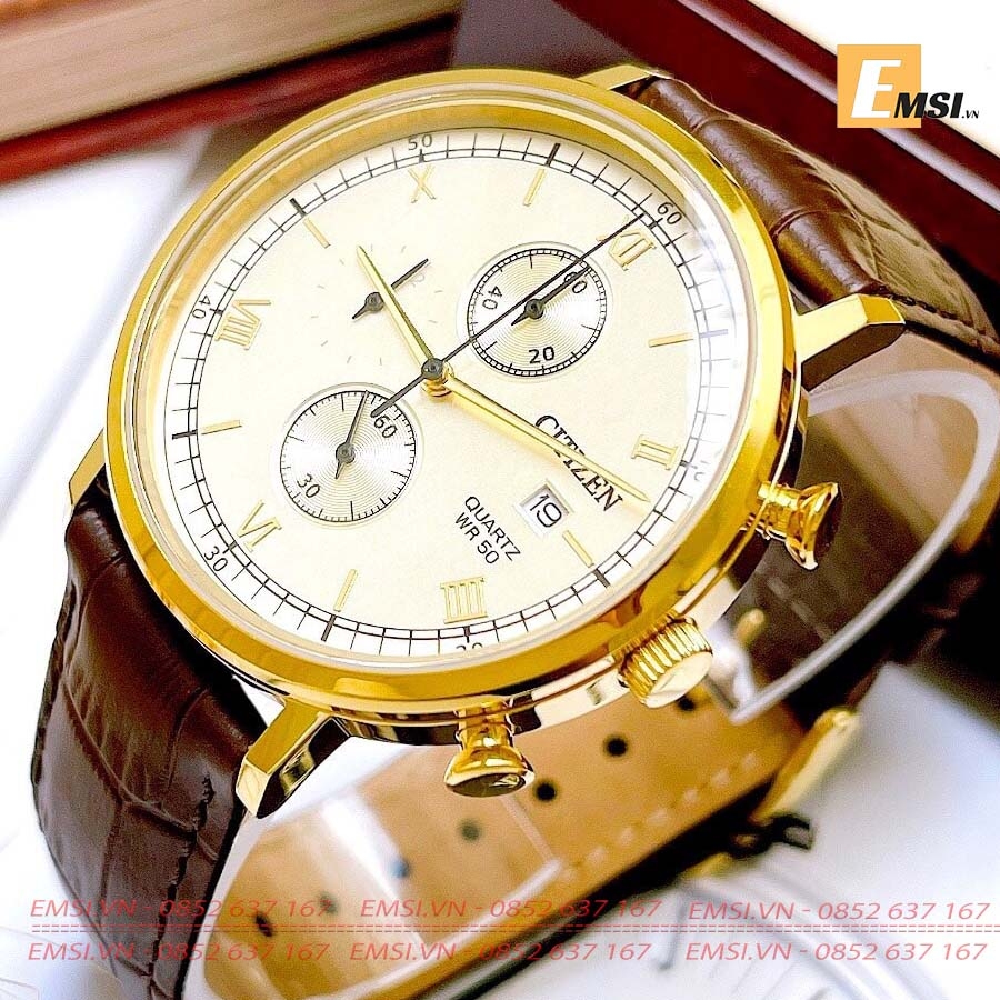Citizen AN3612-09P - Đồng Hồ Nam - Pin/Quartz - Kính Khoáng - Size Mặt 41mm EMSI.VN