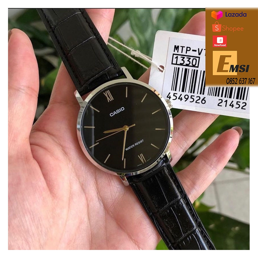 Đồng hồ nam dây da Casio MTP-VT01L-1B chính hãng