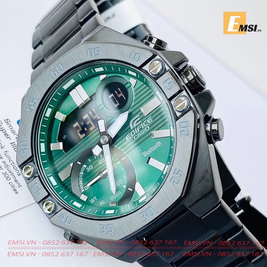 Edifice ECB-10DC-3ADF - Đồng hồ nam - Đồng hồ điện tử - Size mặt 48.5mm - Kính khoáng EMSI.VN