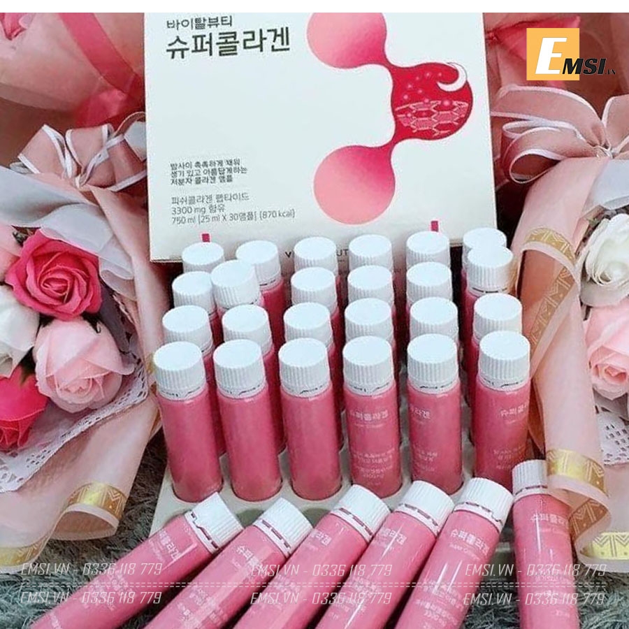 Nước uống Super Collagen VB Vital Beautie 3300mg Hàn Quốc (25ml x 30 chai)
