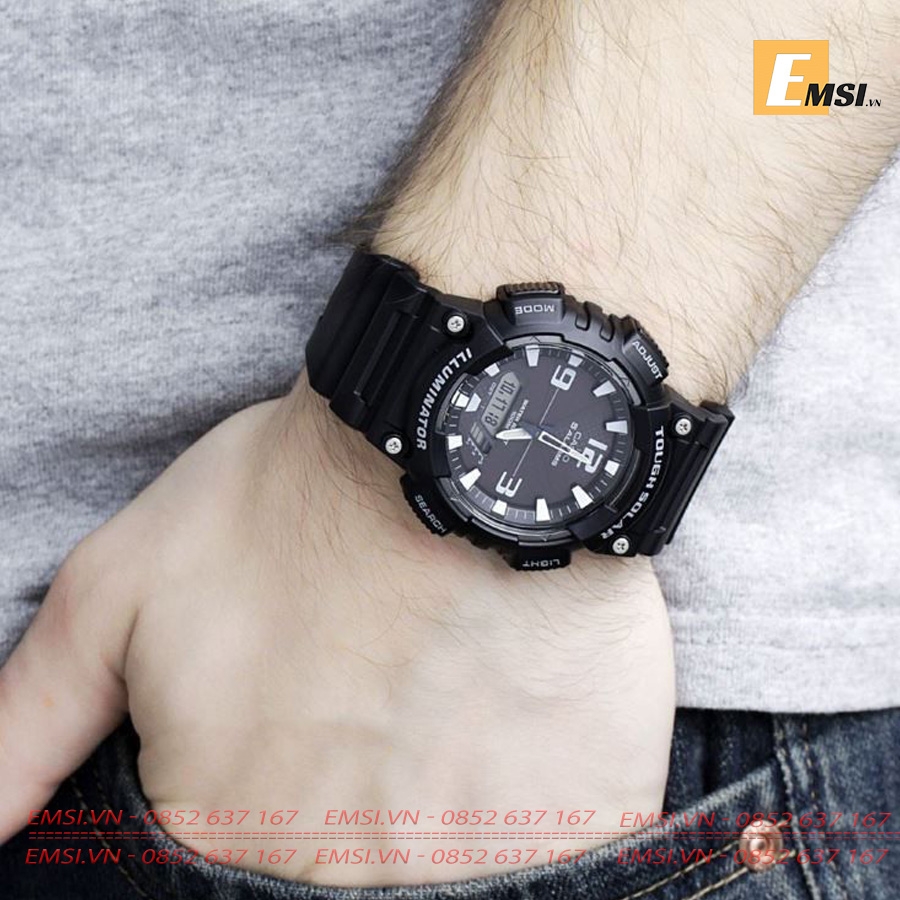 Casio AQ-S810W-1AVDF - Đồng Hồ Nam - Năng Lượng Mặt Trời - Size Mặt 46.6mm - Kính Nhựa EMSI.VN