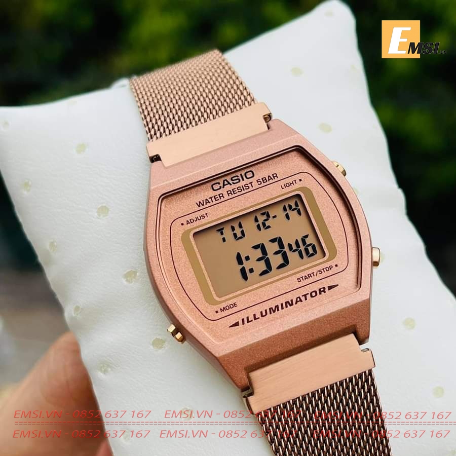 Casio B640WMR-5A - Đồng Hồ Nữ - Điện Tử - Kính Nhựa - Size Mặt 35mm EMSI.VN