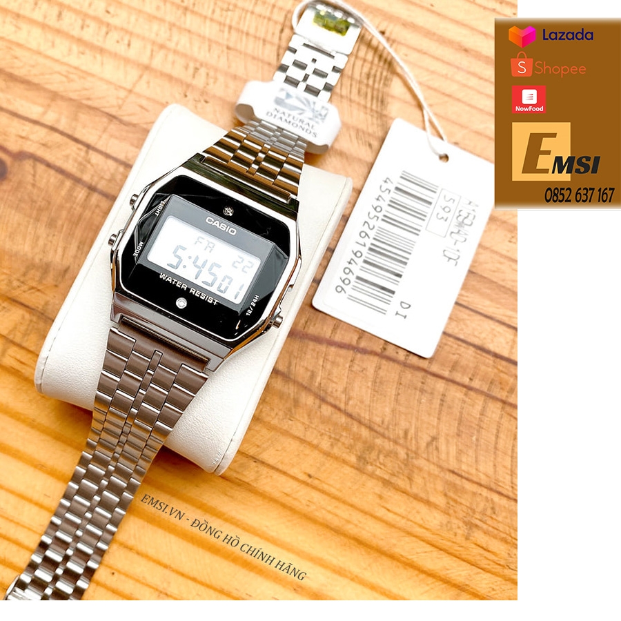 Casio A159WAD-1DF - Đồng Hồ Unisex - Điện Tử - Kính Nhựa - Bảo Hành 5 Năm - Chính Hãng