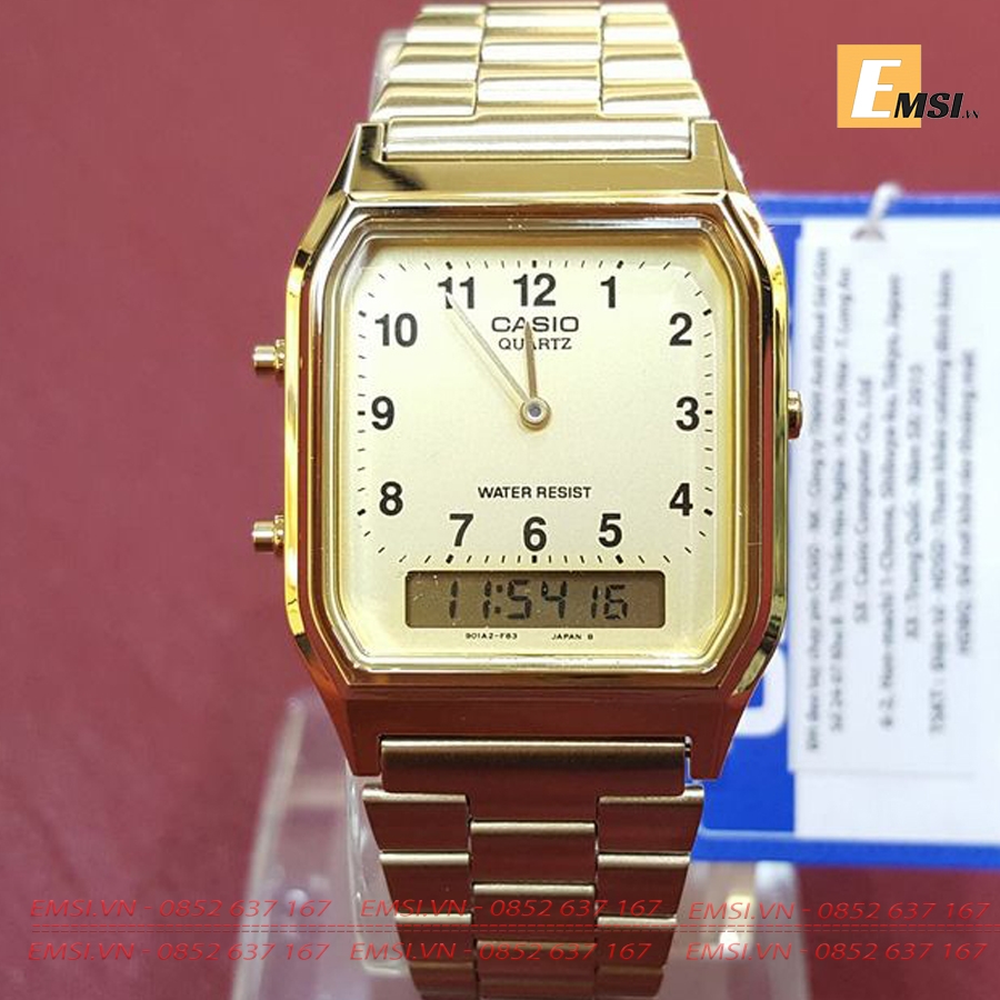 Casio AQ-230GA-9B - Đồng Hồ Nam - Điện Tử - Size Mặt 29.8mm Emsi.vn