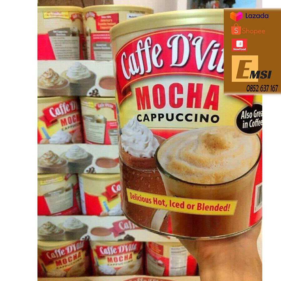 Bột cà phê hòa tan Caffe D’Vita Mocha Cappuccino 1,8kg