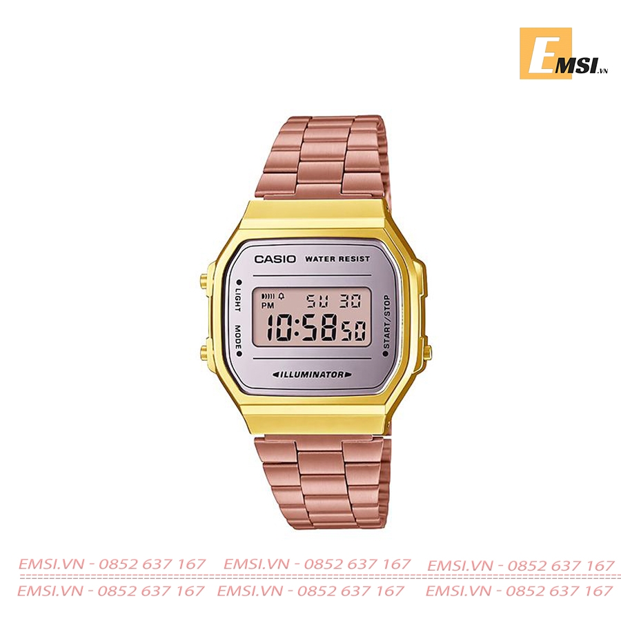 Casio A168WECM-5 - Đồng Hồ Unisex - Điện Tử - Kính Khoáng - Size Mặt 36.5mm EMSI.VN