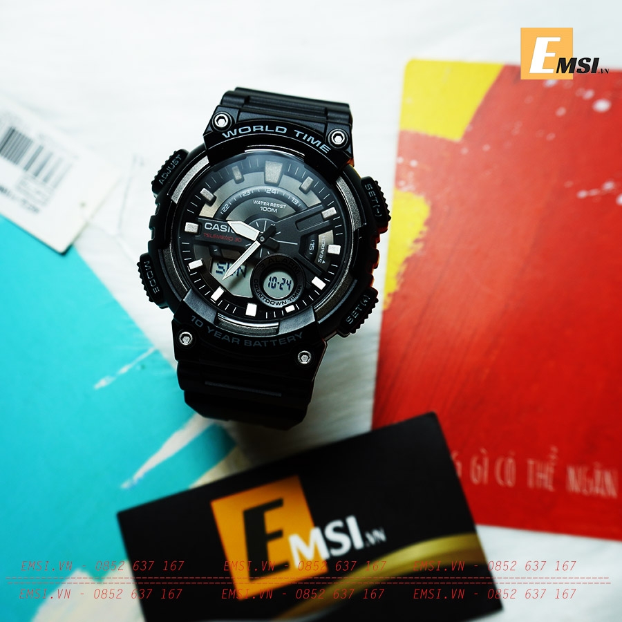 Đồng hồ Casio Nam AEQ-110W-1A - Emsi.vn