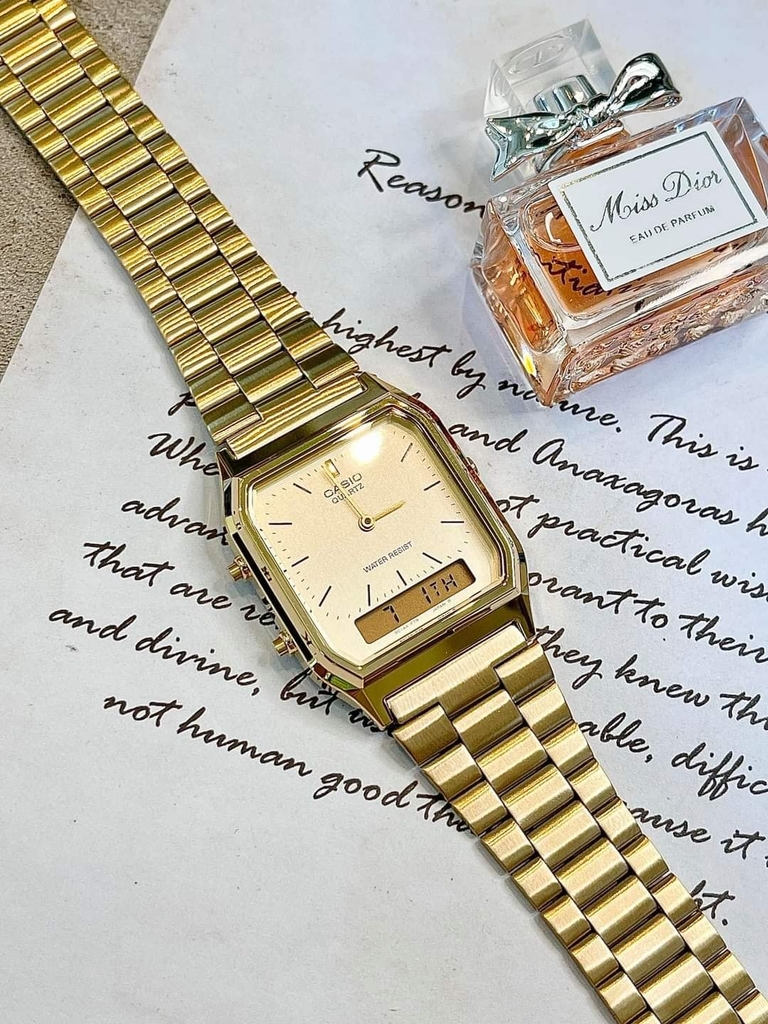 Casio AQ-230GA-9D - Đồng hồ Unisex - Điện Tử - Size mặt 29.8mm - Kính nhựa EMSI.VN