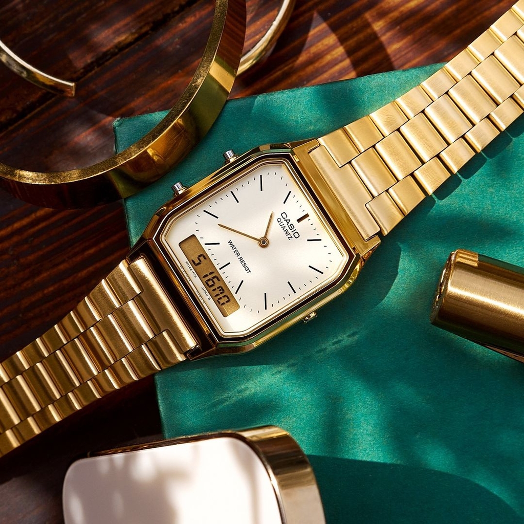 Casio AQ-230GA-9D - Đồng hồ Unisex - Điện Tử - Size mặt 29.8mm - Kính nhựa EMSI.VN