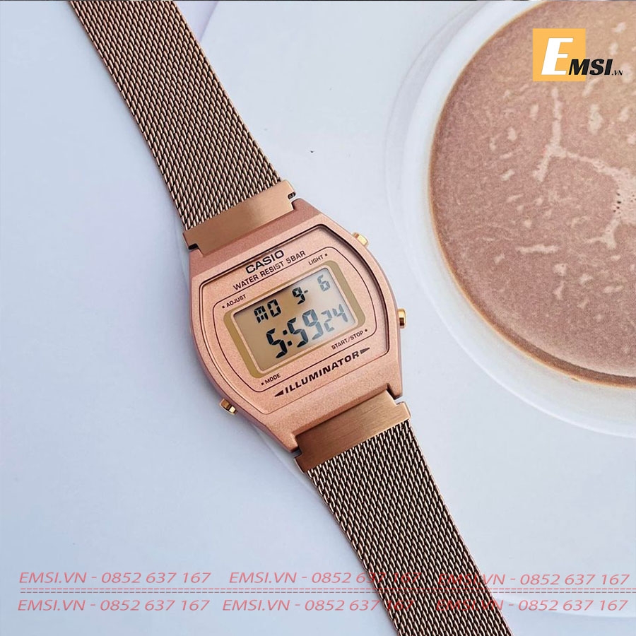 Casio B640WMR-5A - Đồng Hồ Nữ - Điện Tử - Kính Nhựa - Size Mặt 35mm EMSI.VN