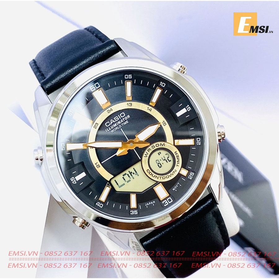 Casio AMW-810L-1A - Đồng Hồ Nam - Pin / Quartz - Kính Khoáng - Size Mặt 46.6mm - Bảo Hành 5 Năm - Chính Hãng - Emsi.vn
