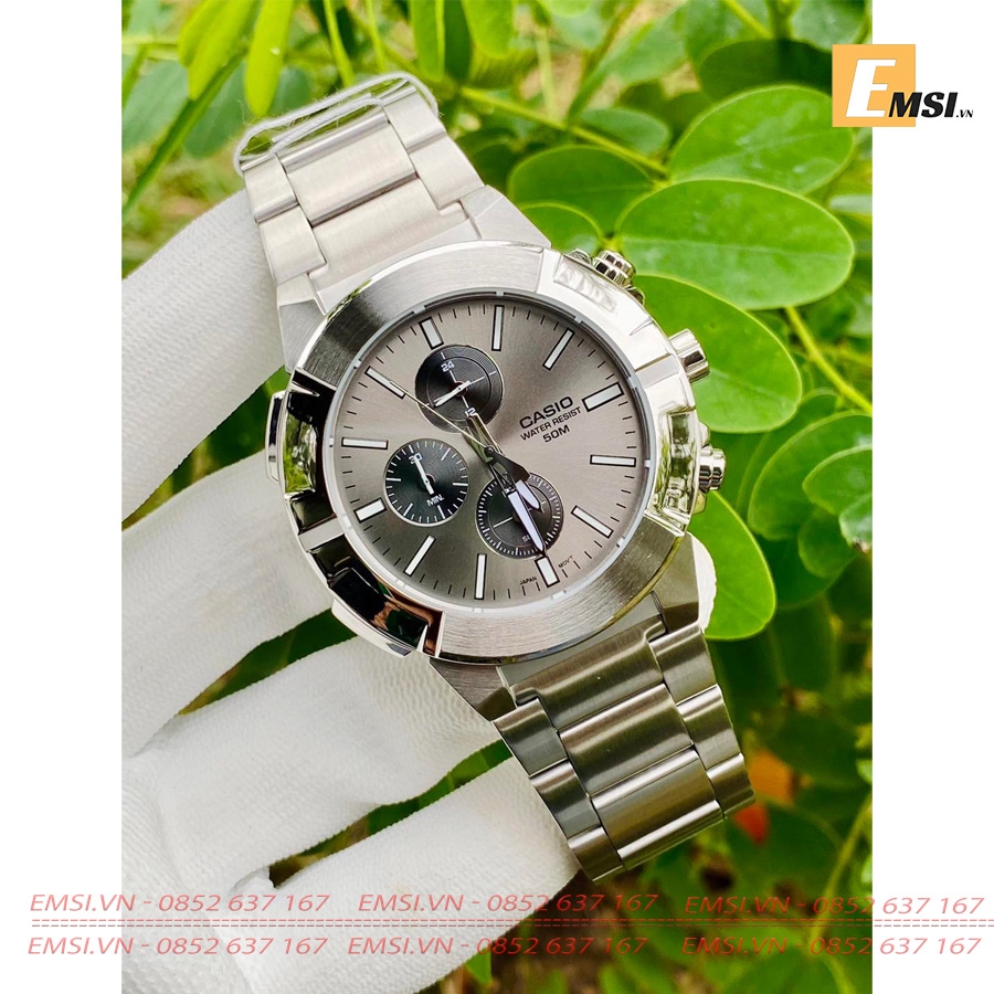 Casio MTP-E501D-8A - Đồng Hồ Nam - Pin / Quartz - Kính Khoáng - Size Mặt 44mm EMSI.VN