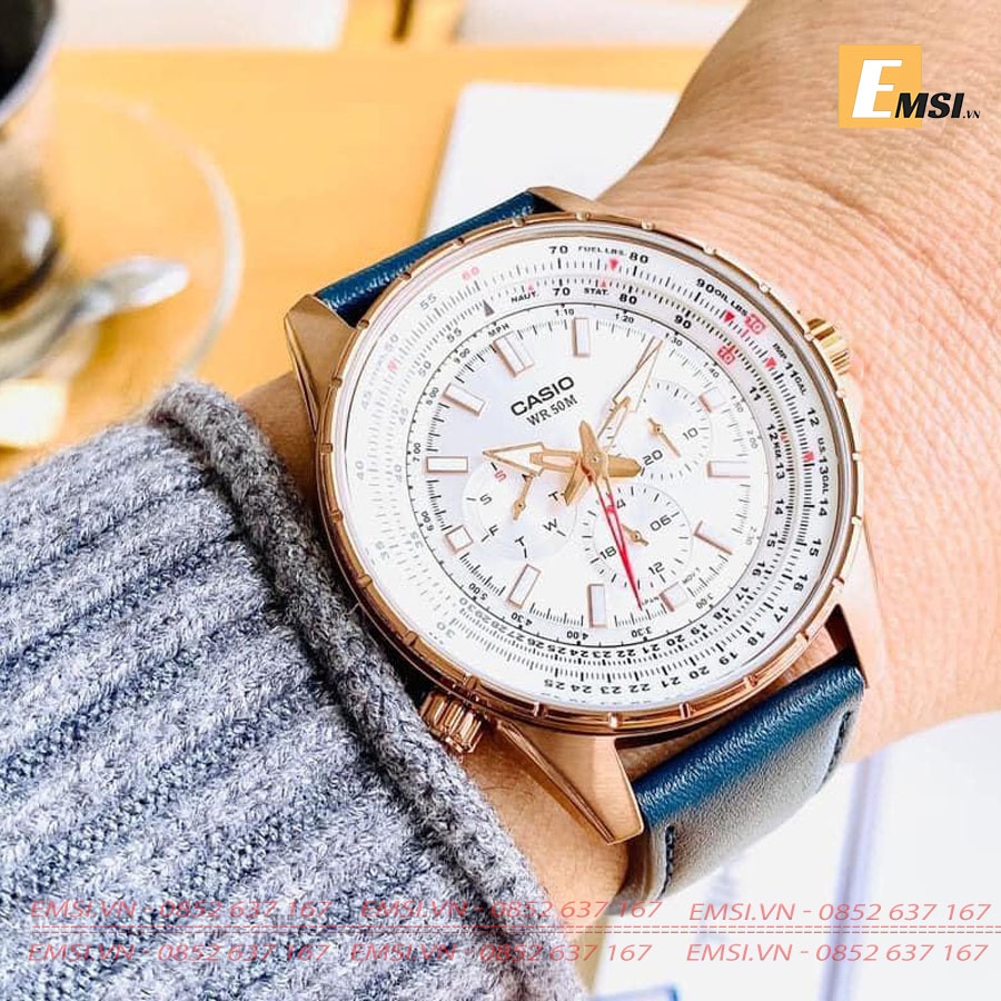 Casio MTP-SW320RL-7AVDF - Đồng Hồ Nam - Pin/Quartz - Kính Khoáng - Size Mặt 47mm EMSI.VN