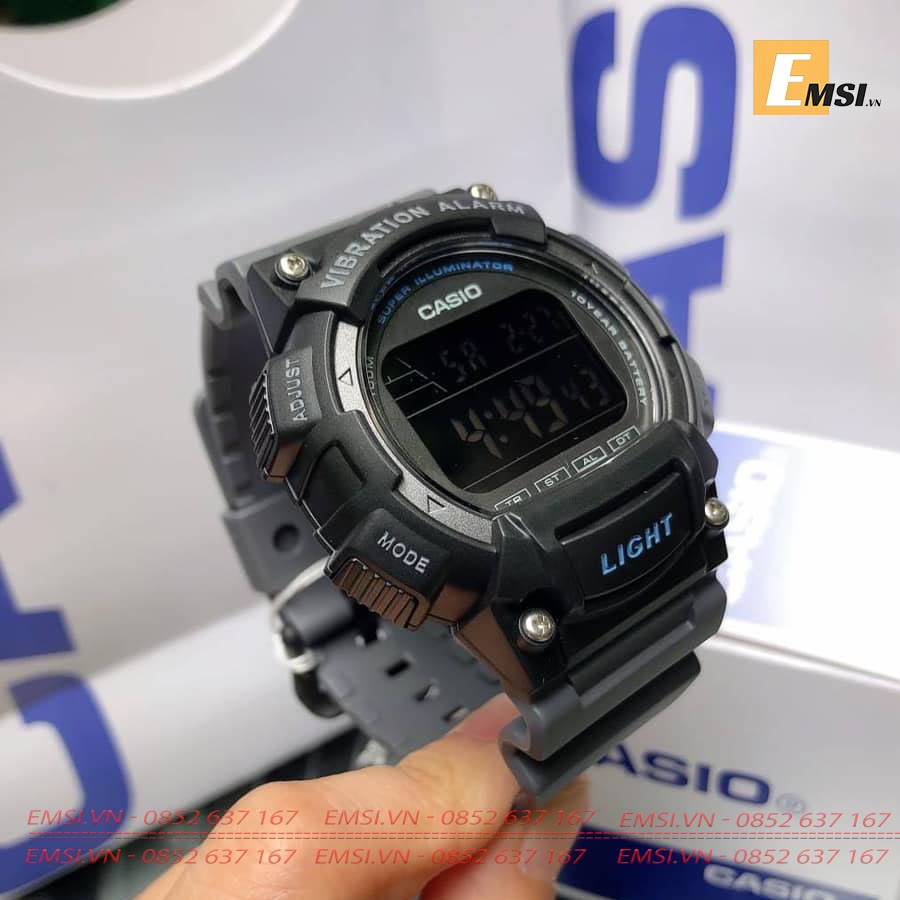 Casio W-736H-8BVDF - Đồng Hồ Nam - Điện Tử - Kính Nhựa - Size Mặt 47mm EMSI.VN
