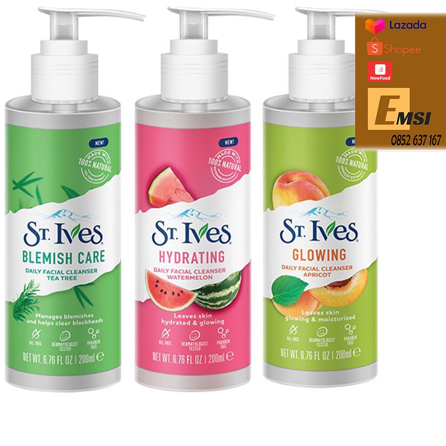 Sữa Rửa Mặt Dạng Gel Chăm Sóc Dịu Nhẹ Cho Da Hàng Ngày ST.Ives Daily Facial Cleanser 200ml