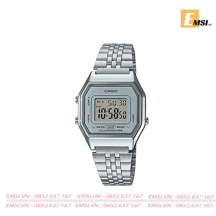 Đồng hồ nữ Casio LA680WA-7D - Kính nhựa - Đồng hồ điện tử - Size mặt 28.5mm EMSI.VN