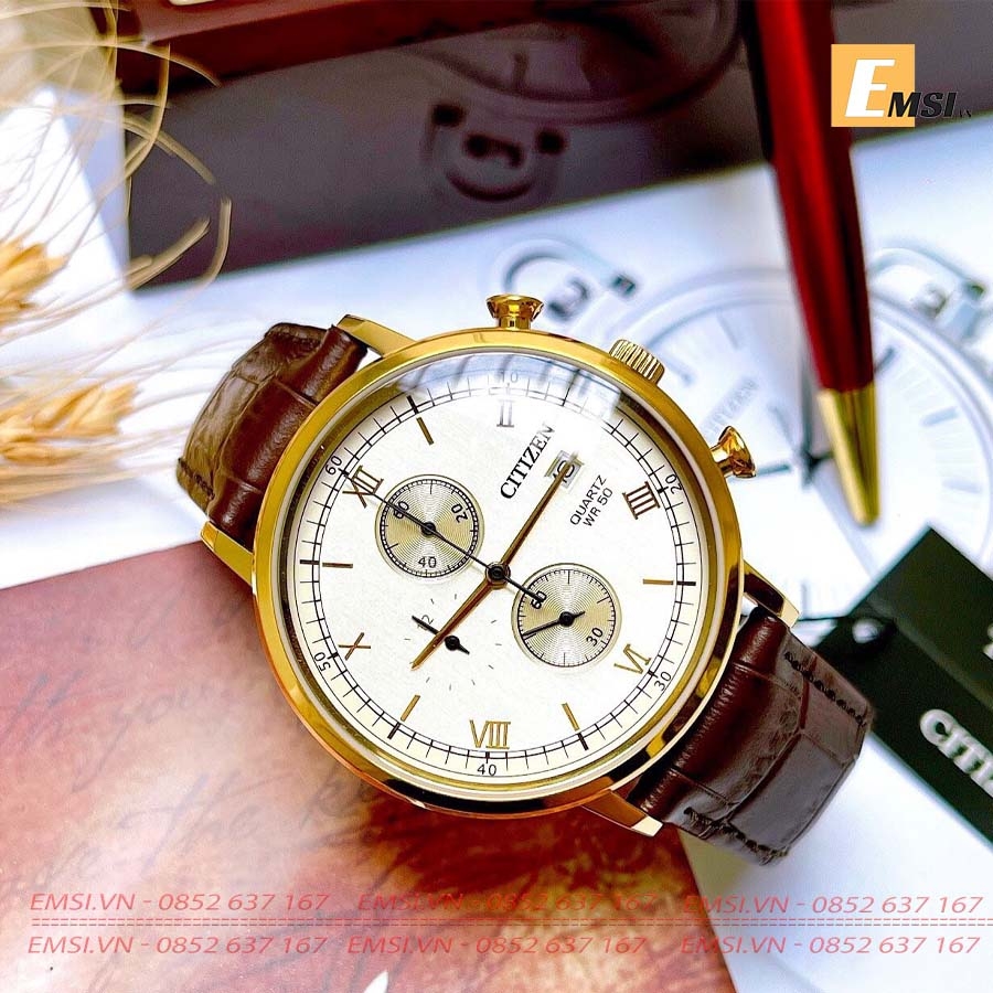 Citizen AN3612-09P - Đồng Hồ Nam - Pin/Quartz - Kính Khoáng - Size Mặt 41mm EMSI.VN