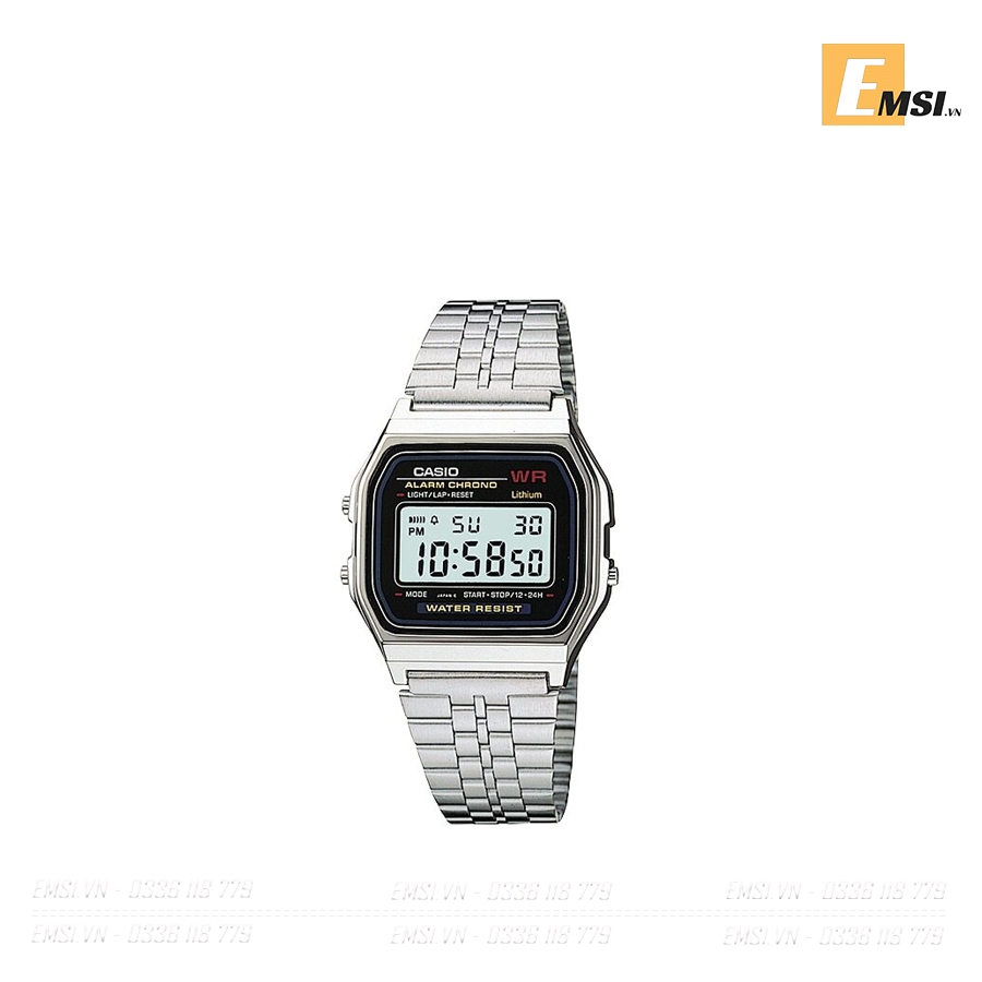 Đồng hồ Casio Nam A159WA-N1DF - 33mm Unisex - Emsi.vn VINTAGE CASIO