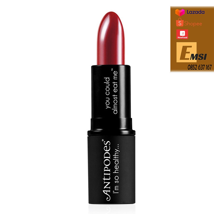 Antipodes Son Môi Thiên Nhiên Màu #13 Tím Hồng Antipodes Lipstick Oriental Bay Plum 400 4g