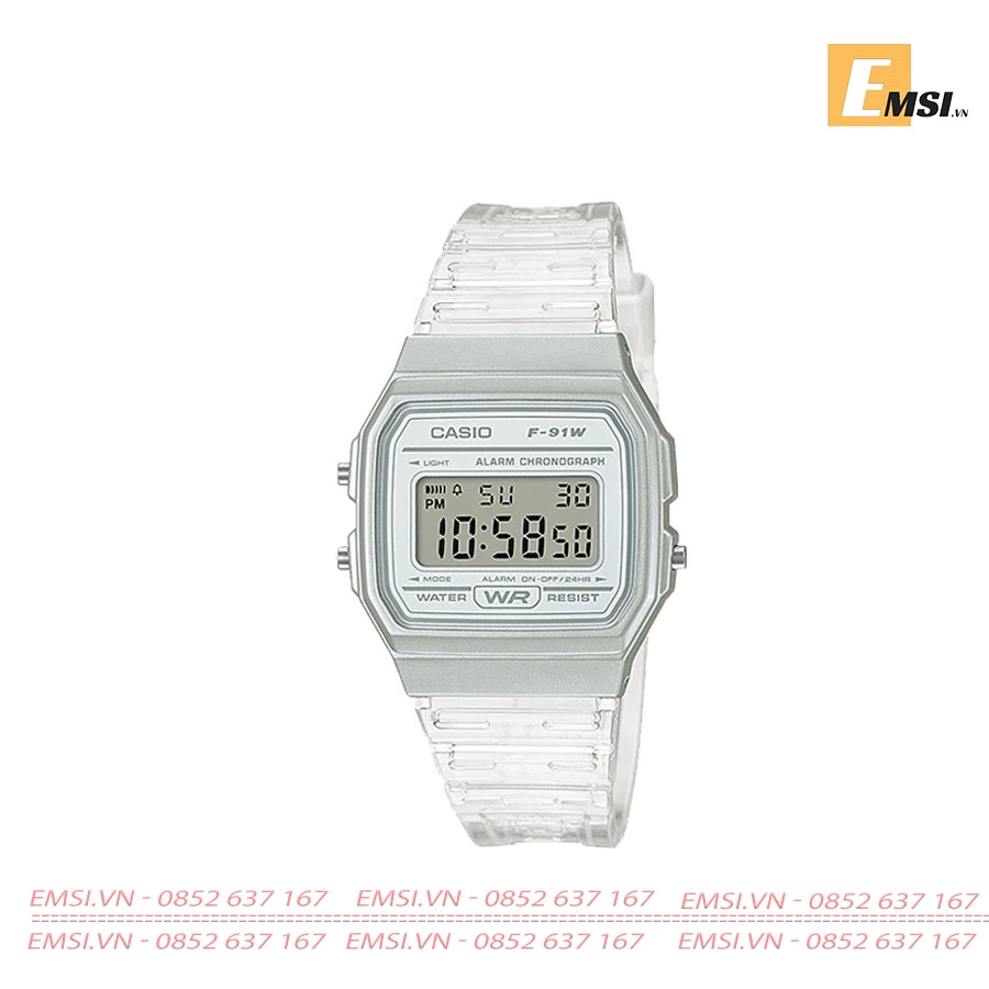 Casio F-91WS-7DF - Đồng Hồ Nữ - Pin / Quartz - Kính Khoáng - Size Mặt 35mm - Bảo Hành 5 Năm - Emsi.vn