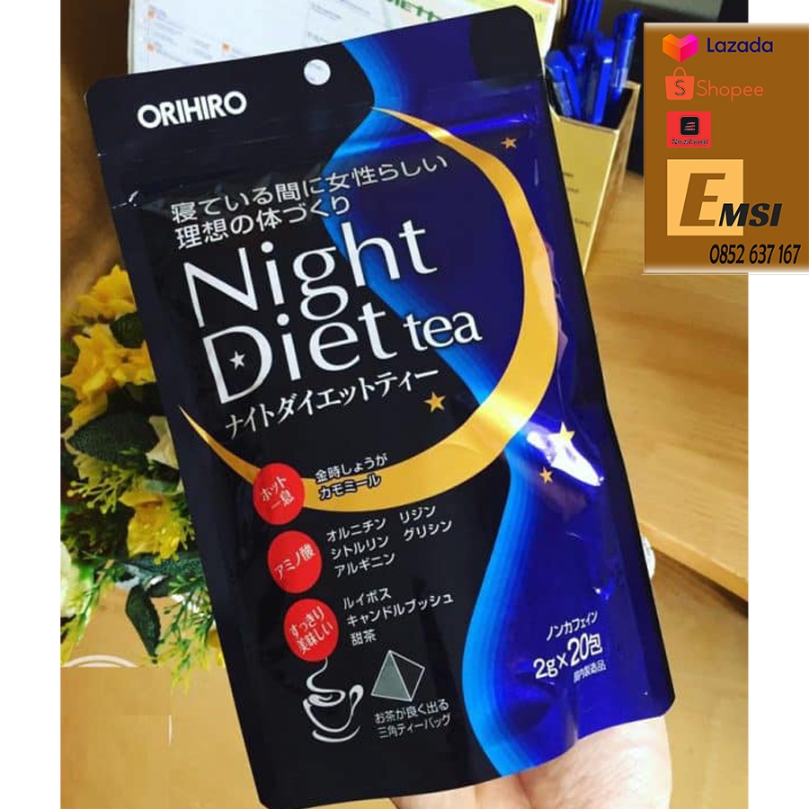 Orihiro Trà Giảm Cân Night Diet Tea 24 Gói