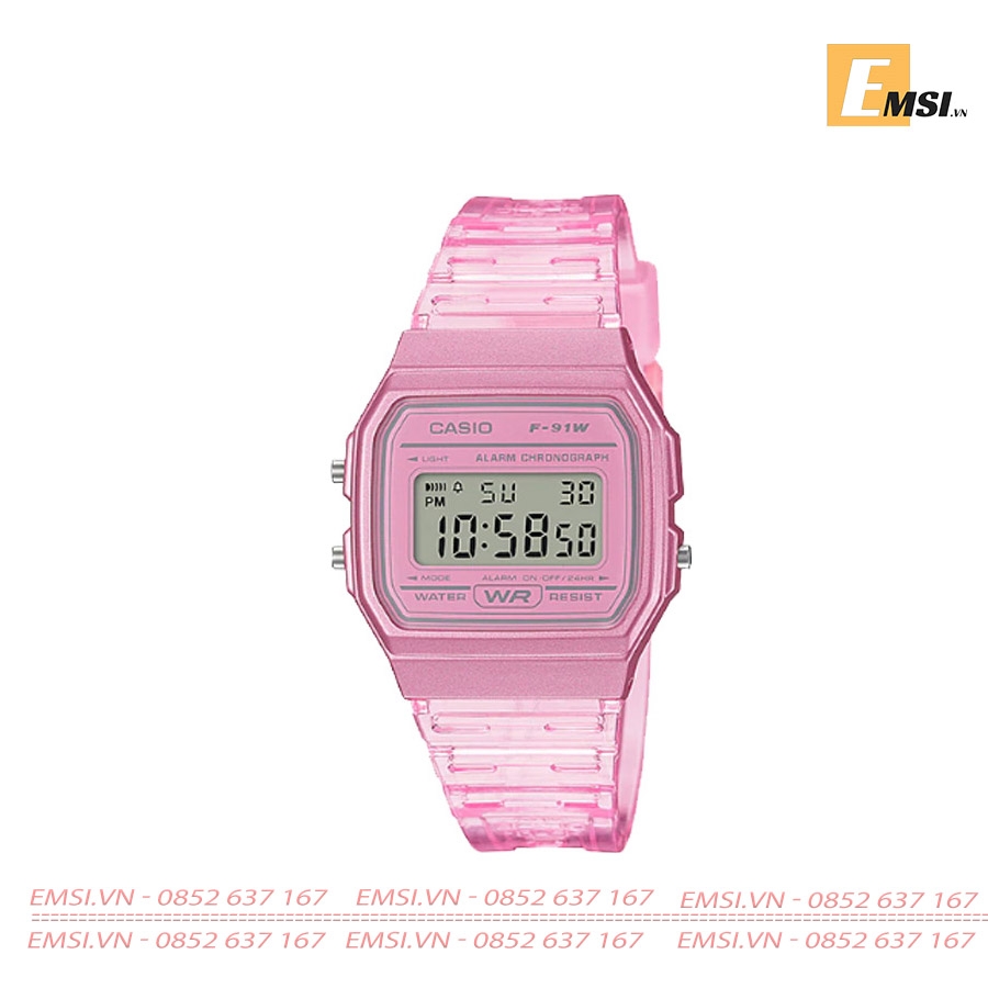 Casio F-91WS-2DF - Đồng Hồ Nữ - Pin / Quartz - Kính Khoáng - Size Mặt 35mm - Bảo Hành 5 Năm - Chính Hãng