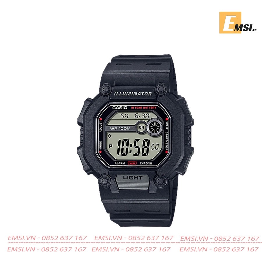 Casio W-737H-1AVDF - Đồng Hồ Nam - Điện Tử - Kính Nhựa - Size Mặt 45.7mm EMSI.VN