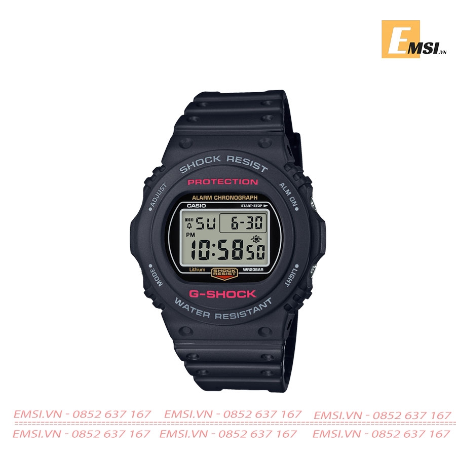 G-shock DW-5750E-1DR - Đồng Hồ Nam - Pin/Quartz - Size Mặt 45.4mm - Kính Khoáng EMSI.VN