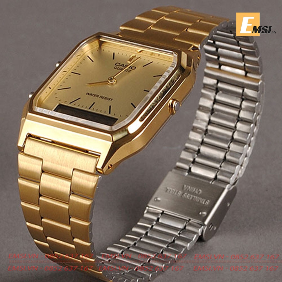 Casio AQ-230GA-9D - Đồng hồ Unisex - Điện Tử - Size mặt 29.8mm - Kính nhựa EMSI.VN