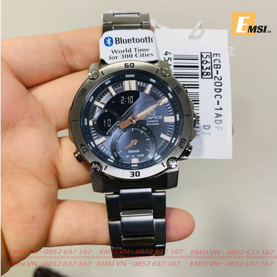 Casio Edifice ECB-20DC-1A - Đồng Hồ Nam - Pin / Quartz - Kính Khoáng - Size Mặt 46mm EMSI.VN