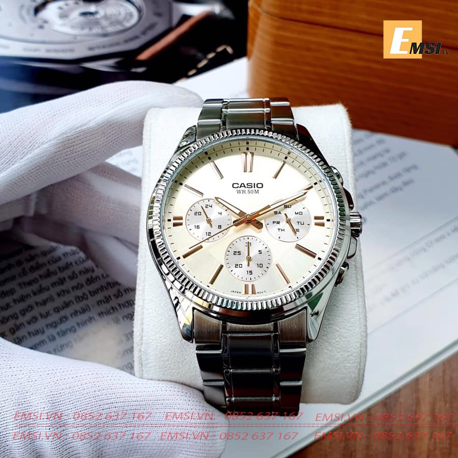 Casio MTP-1375D-7A2 - Đồng Hồ Nam - Pin / Quartz - Kính Khoáng - Size Mặt 42mm EMSI.VN