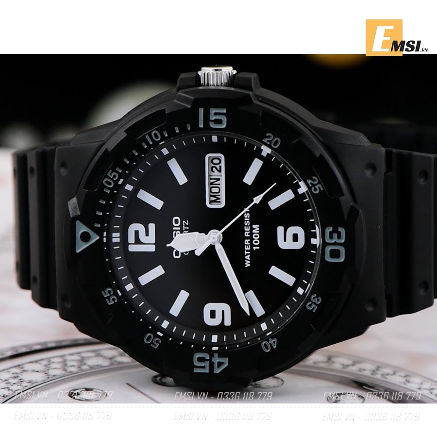 Casio MRW-200H-1B2VDF - Đồng Hồ Nam - Pin / Quartz - Kính Nhựa - Size Mặt 44.5mm - Bảo Hành 5 Năm - Chính Hãng