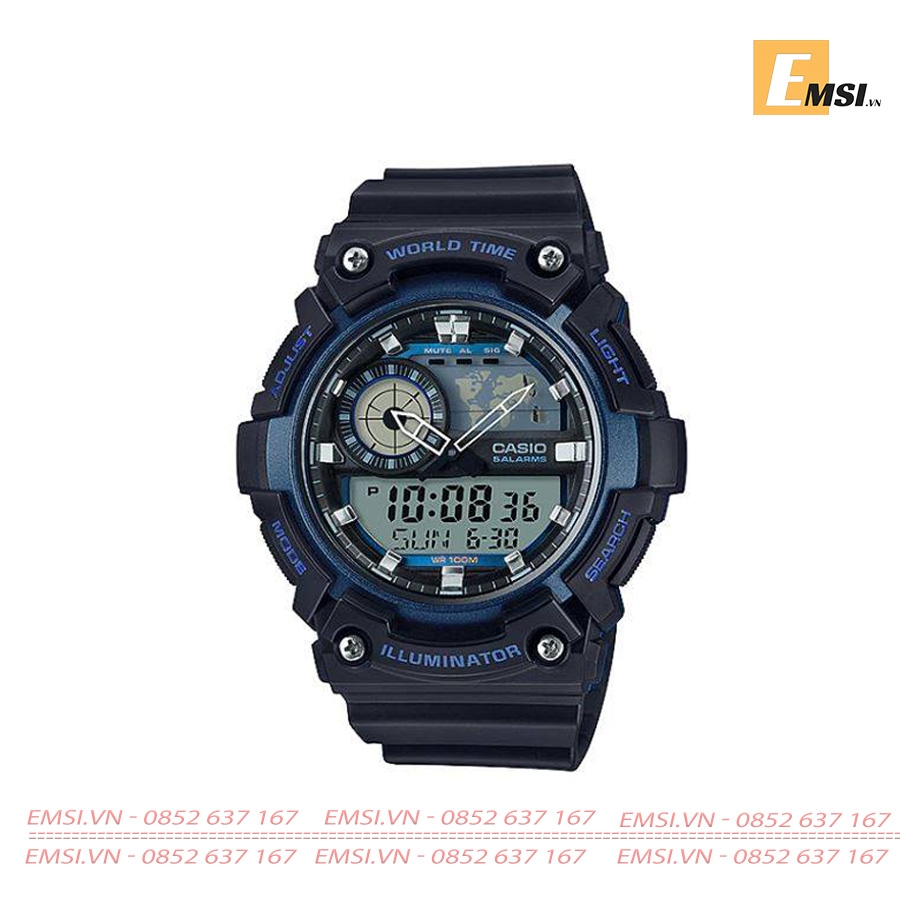 Casio AEQ-200W-2AVDF - Đồng Hồ Nam - Size Mặt 51.4mm - Kính Nhựa EMSI.VN