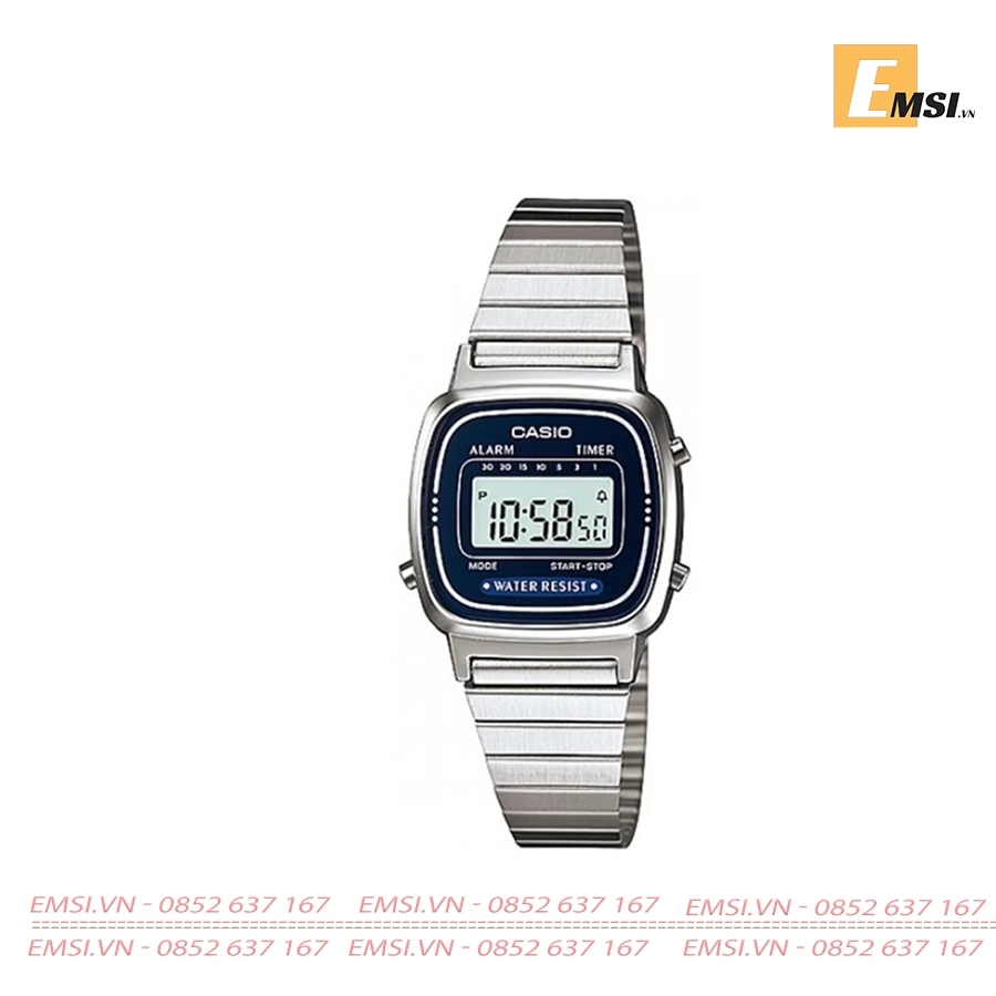 Casio LA670WA-2D - Đồng Hồ Nữ - Điện Tử - Kính Nhựa - Size Mặt 24.6mm EMSI.VN