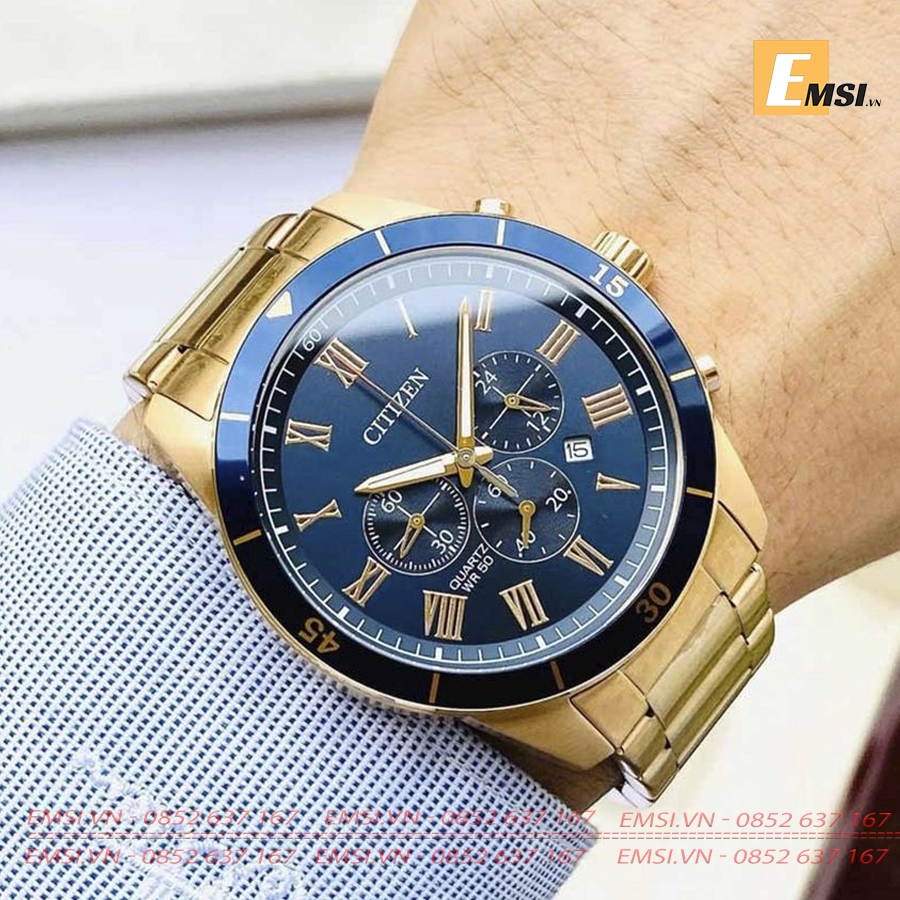 CITIZEN AN8169-58L - Đồng Hồ Nam - Pin / Quartz - Kính Khoáng - Size Mặt 44mm EMSI.VN