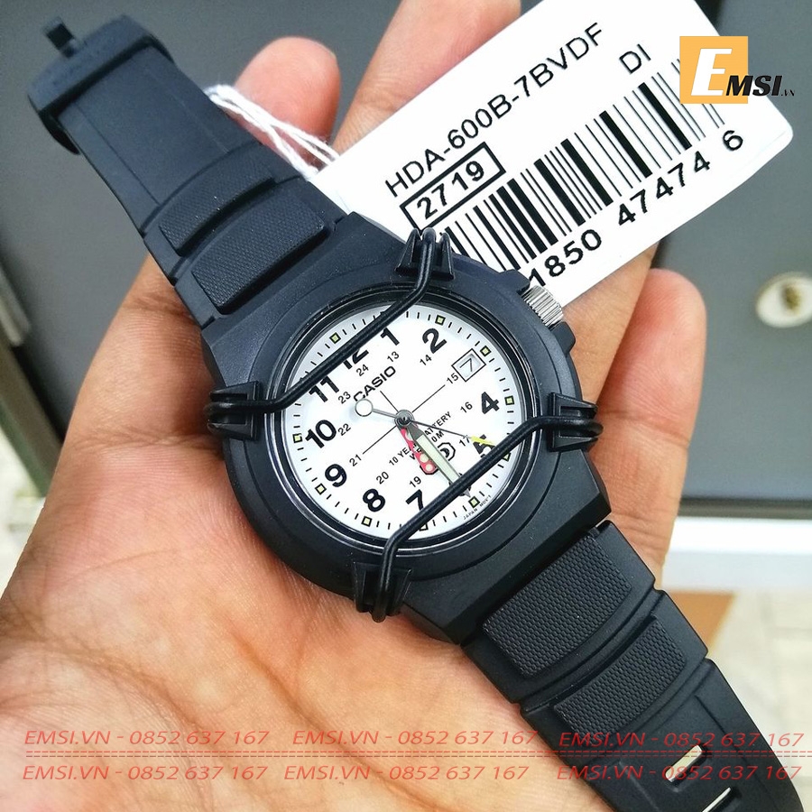 Casio HDA-600B-7B - Đồng Hồ Nam - Pin/Quartz - Size Mặt 41mm - Kính Nhựa EMSI.VN