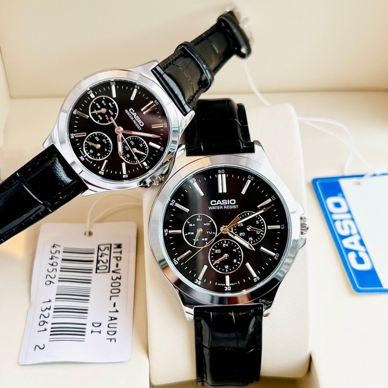 Đồng hồ cặp đôi Casio MTP V300L-1a và LTP V300L-1a chính hãng