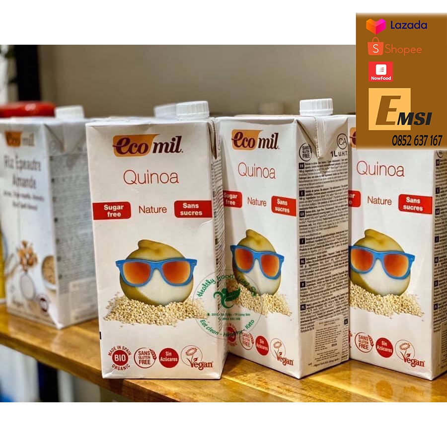 Nước Quinoa không đường hữu cơ 1L - EcoMil