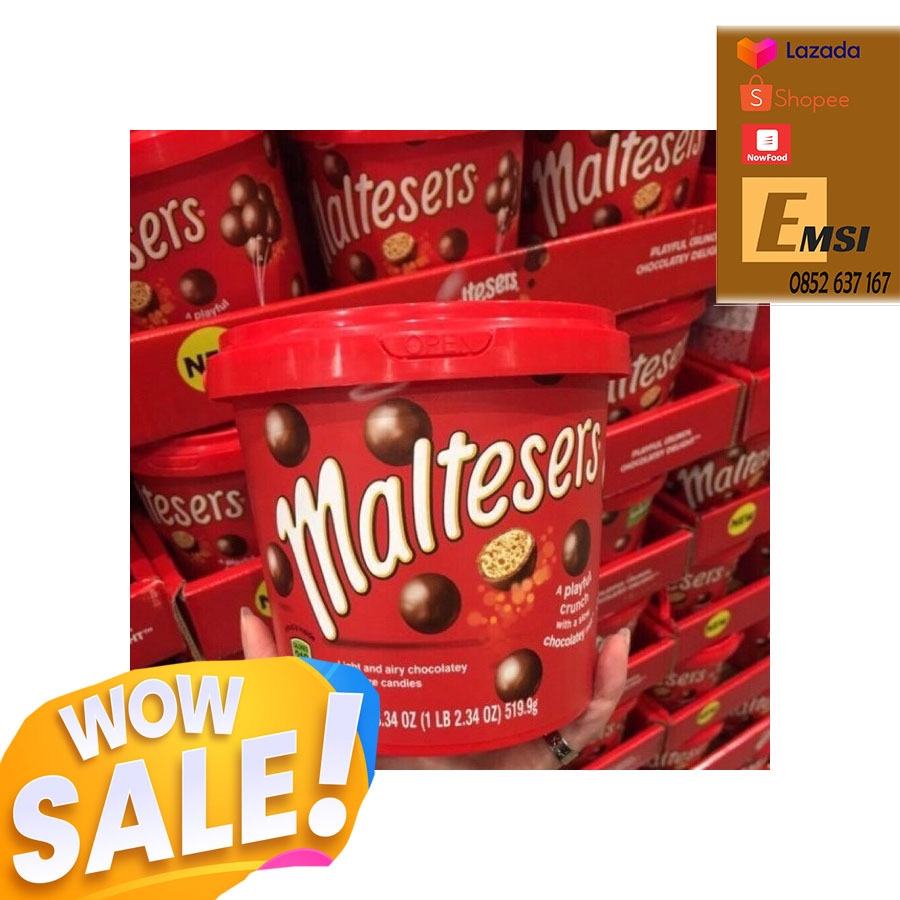 Hộp kẹo Socola Maltesers Party Bucket 520g của Mỹ