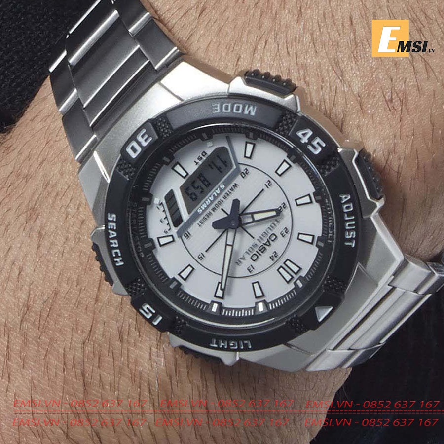 Casio AQ-S800WD-7E - Đồng Hồ Nam - Năng Lượng Mặt Trời - Size Mặt 42mm - Kính Nhựa EMSI.VN