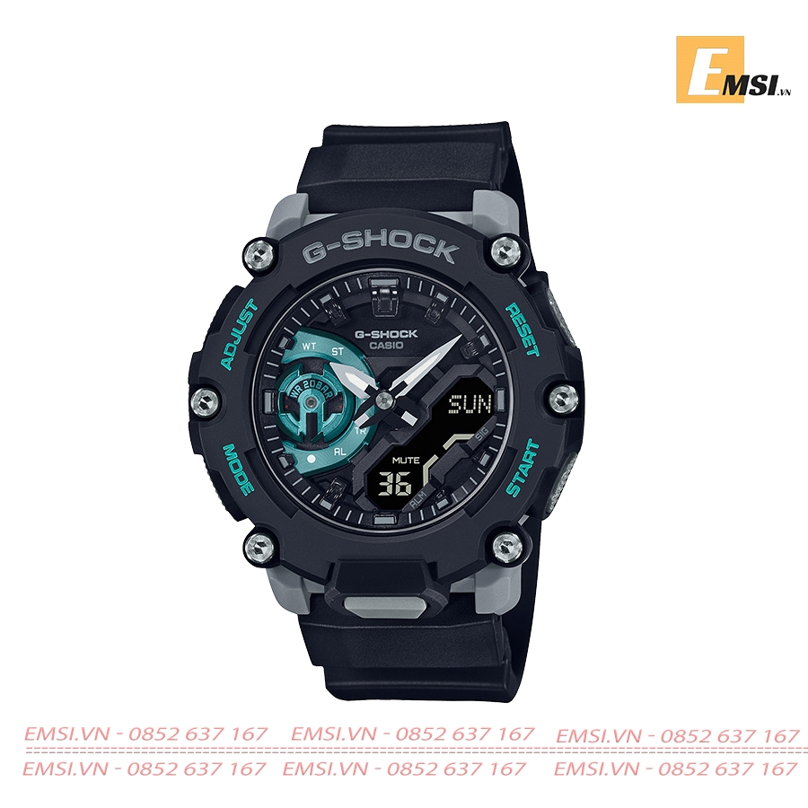 GA-2200M-1ADR | Đồng Hồ Casio | G-Shock | Nam | Dây Nhựa | Cấu Trúc Carbon | Wr20Bar - Emsi.vn