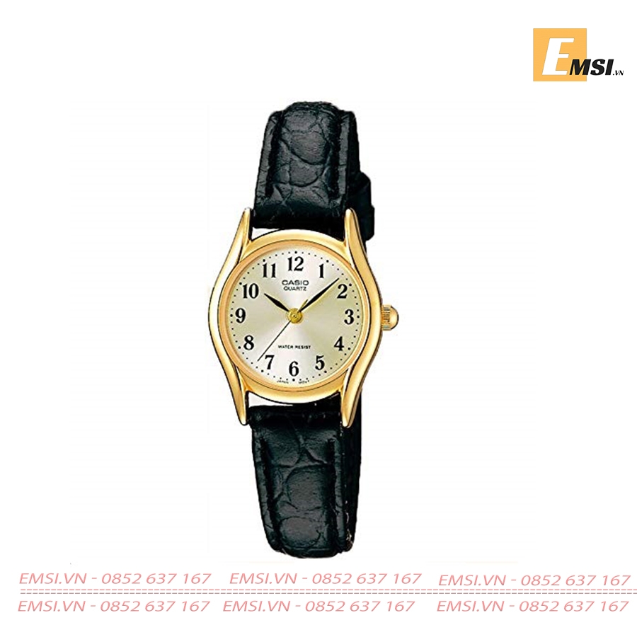 Đồng hồ Casio LTP-1094Q-7B2R dây da màu đen - Mặt số viền mạ vàng - Emsi.vn