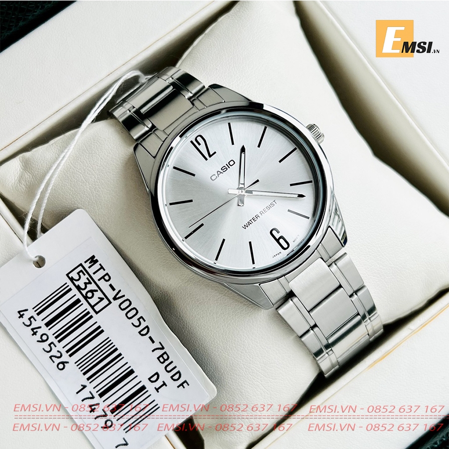 Casio MTP-V005D-7BUDF - Đồng Hồ Nam - Pin / Quartz - Kính Khoáng - Size Mặt 40mm - Bảo Hành 5 Năm - Chính Hãng - Emsi.vn