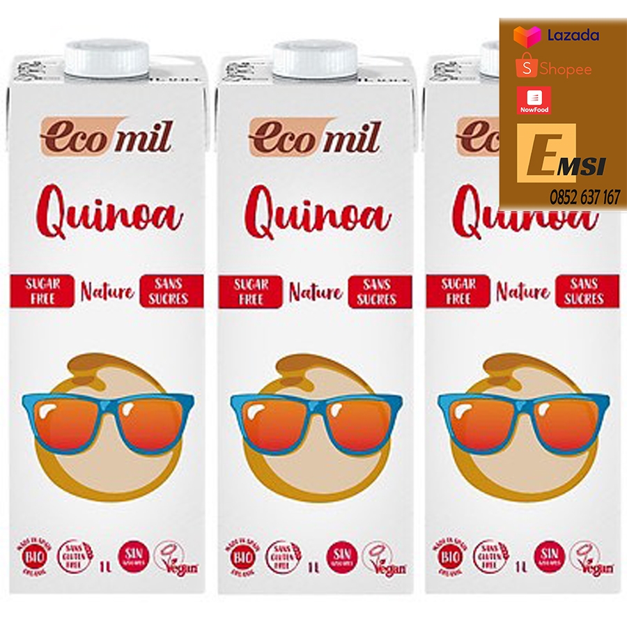 Nước Quinoa không đường hữu cơ 1L - EcoMil