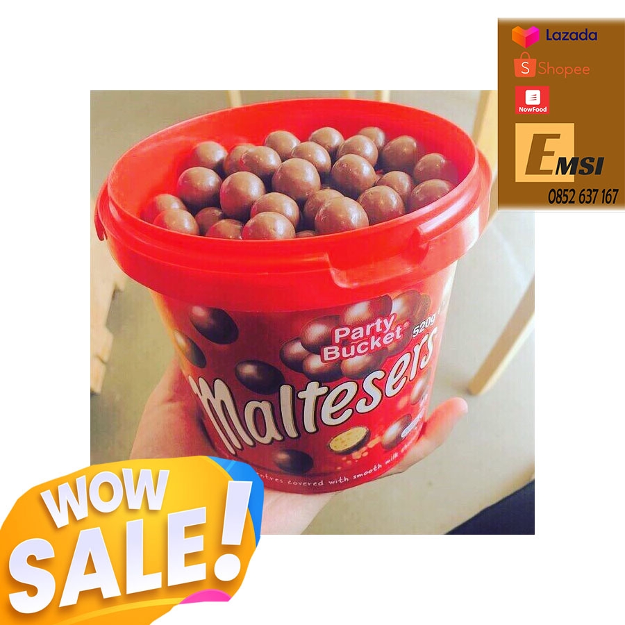 Hộp kẹo Socola Maltesers Party Bucket 520g của Mỹ